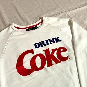ZARA MAN Coca-Cola Drink Coke Graphic Sweatshirt White Size S